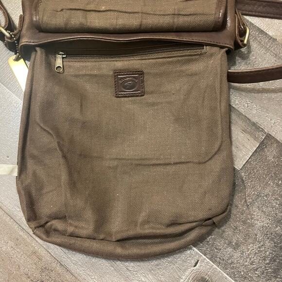 Ellington Vintage Leather Adjustable Strap Crossbody Bag Unisex Dark Brown - Picture 10 of 14